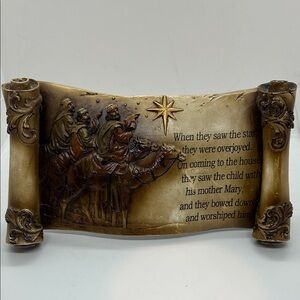 The three wise men following the star scene decorative Resin plate.